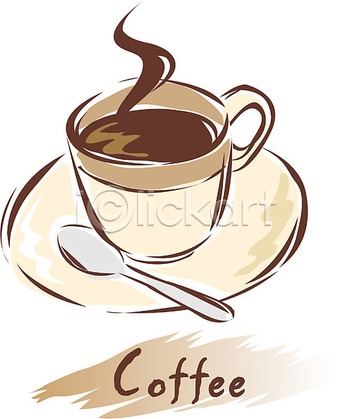 사람없음 EPS 라인아이콘 라인일러스트 아이콘 숟가락 음료 음식 찻잔 커피 커피잔 컵받침 티스푼 한잔
