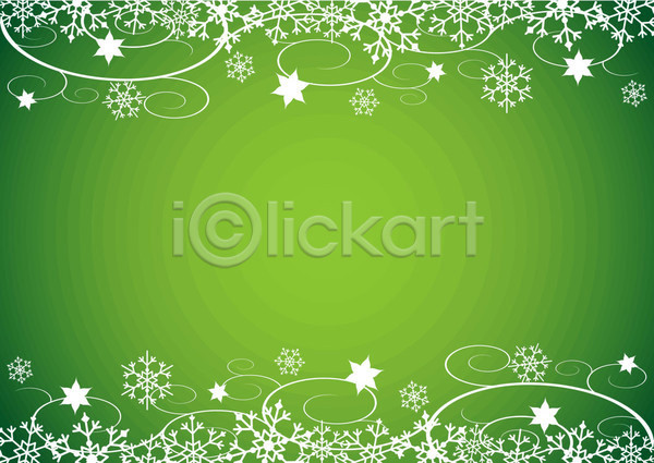 사람없음 EPS 일러스트 해외이미지 겨울 눈꽃무늬 백그라운드 장식 초록색 크리스마스 프레임 해외202004