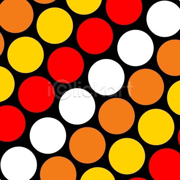 사람없음 JPG 일러스트 포토 해외이미지 검은색 그래픽 노란색 물방울무늬 백그라운드 복고 빨간색 오렌지 원형 점 추상 패턴 해외202004 흰색