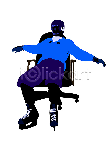 남자 사람없음 JPG 실루엣 일러스트 포토 해외이미지 게임 막대기 미술 스케이트 스포츠 앉기 얼음 의자 퍽 하키 해외202004