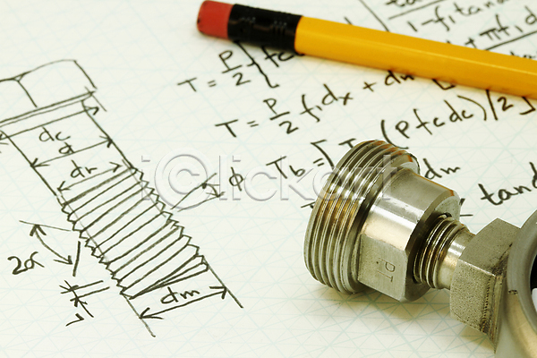 사람없음 JPG 포토 해외이미지 견과류 계산 공식 공학 그리기 그림 금속 디자인 볼트 부분 수학 스케치 실 엔지니어 연필 지우개 철강 해외202004 해외포토