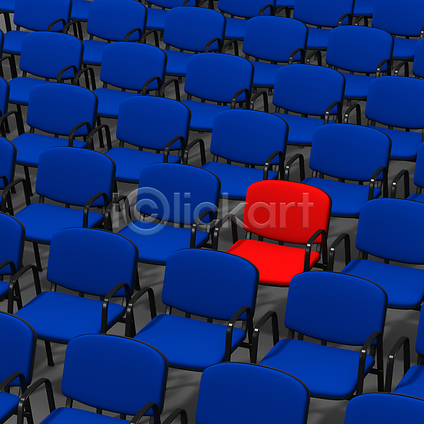 상승 선택 군중 사람없음 3D JPG 일러스트 포토 해외이미지 그룹 빨간색 역할 위치 의자 채용 컨셉 파란색 해외202004