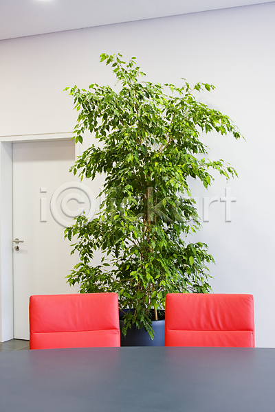 사람없음 JPG 포토 해외이미지 문 빨간색 식물 의자 책상 탁자 해외202004 회의실 흰색