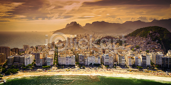 사람없음 JPG 포토 해외이미지 가로 건물 건축양식 관광지 구름 남아메리카 도시 도시풍경 라틴아메리카 리우데자네이루 물 바다 브라질 산 야외 일몰 자연 저녁 조감도 컬러풀 파노라마 풍경 하늘 해외202004 해외포토 황혼