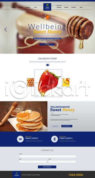 사람없음 PSD 사이트템플릿 웹템플릿 템플릿 꿀 딸기 음식 팬케이크 허니디퍼 홈페이지 홈페이지시안