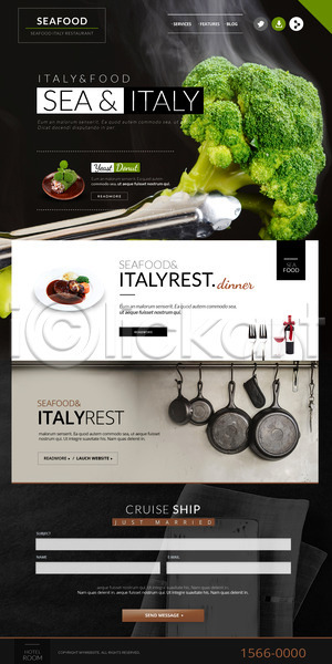 사람없음 PSD 사이트템플릿 웹템플릿 템플릿 랜딩페이지 브로콜리 스테이크 음식 이탈리아음식 프라이팬 홈페이지 홈페이지시안