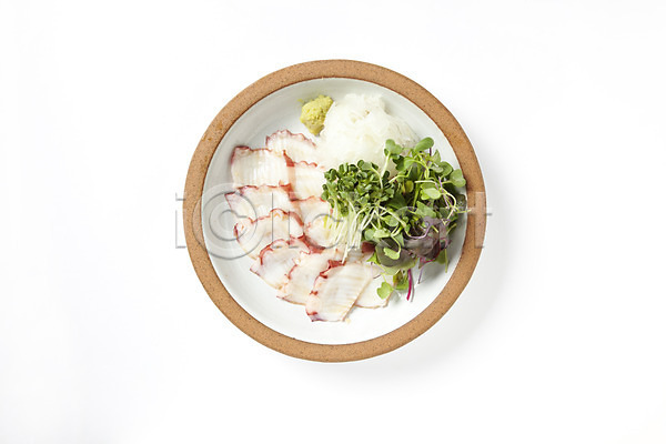 사람없음 JPG 포토 하이앵글 문어초회 문어회 스튜디오촬영 실내 오브젝트 음식 일본음식 접시