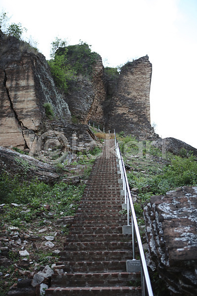 사람없음 JPG 포토 계단 균열 담장 만달레이 미얀마 민군파고다 벽 아시아 야외 주간 풍경(경치) 해외