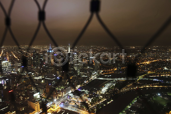 사람없음 JPG 포토 건물 그물 도시 멜버른 빌딩 야간 야경 야외 오세아니아 풍경(경치) 해외 호주
