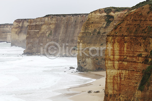 사람없음 JPG 포토 그레이트오션로드 바다 바위(돌) 야외 오세아니아 주간 풍경(경치) 해변 해외 호주