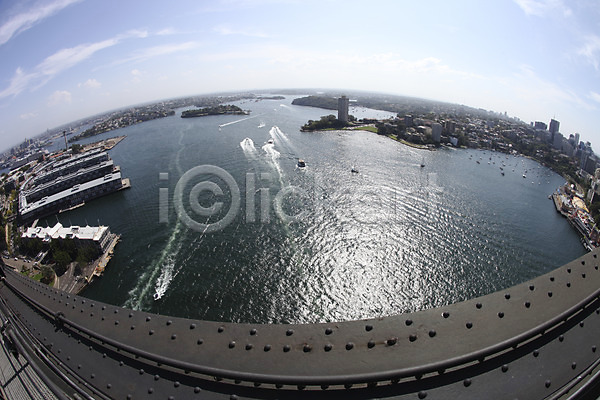 사람없음 JPG 포토 도시 바다 배(교통) 시드니 야외 오세아니아 요트 주간 풍경(경치) 하버브리지 해외 호주