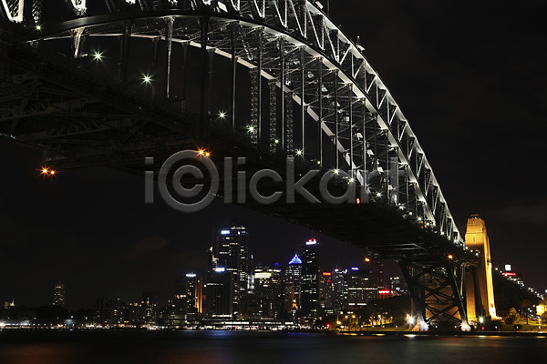 사람없음 JPG 포토 건물 다리(건축물) 도시 빌딩 시드니 야간 야경 야외 오세아니아 풍경(경치) 하버브리지 해외 호주