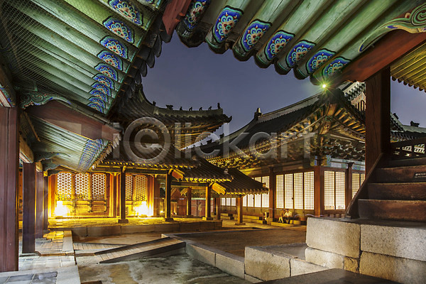 사람없음 JPG 포토 건축 계단 궁전 서울 야간 야경 야외 전통 조명 종로 창경궁