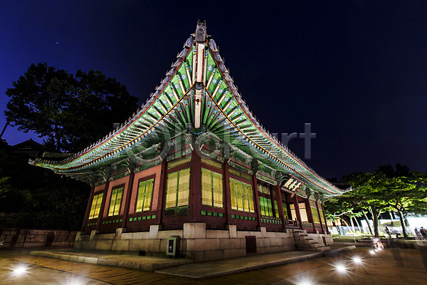 사람없음 JPG 포토 건축 궁전 서울 야간 야경 야외 전통 조명 종로 창경궁