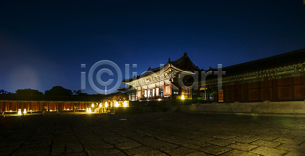사람없음 JPG 포토 건축 궁전 서울 야간 야경 야외 전통 조명 종로 창경궁 하늘