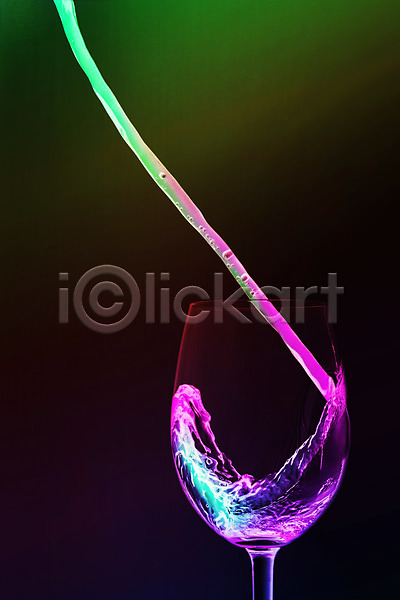 사람없음 JPG 디지털합성 편집이미지 검은배경 네온 네온아트 디지털아트 빛 와인 와인잔 형광