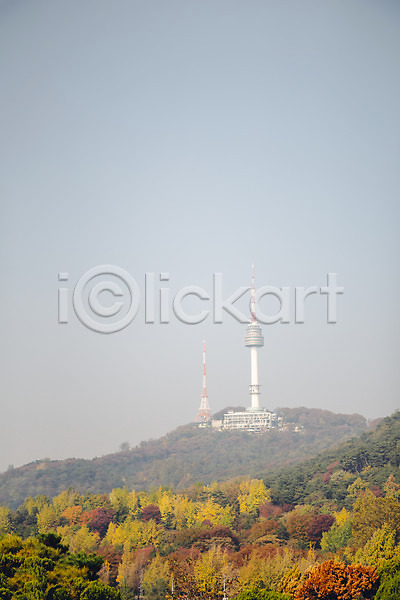 사람없음 JPG 포토 가을(계절) 나무 남산 남산타워 단풍 산 서울 야외 주간 풍경(경치)