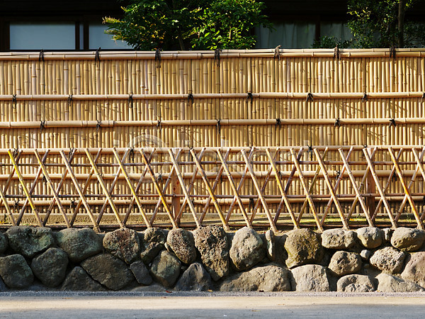 사람없음 JPG 포토 나무 담장 대나무 돌담 야외 일본 일본전통 주간