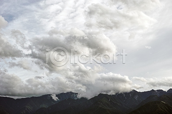 사람없음 JPG 포토 구름(자연) 산 산등성이 야외 일본 자연 주간 풍경(경치) 하늘