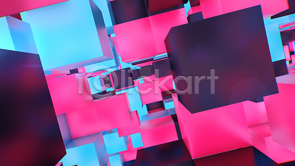 사람없음 3D JPG 포토 해외이미지 그래픽 기하학 백그라운드 분홍색 사이버 지오메트릭 추상 큐브 하늘색 해외202004