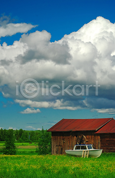 사람없음 JPG 포토 해외이미지 구름(자연) 농업 보트 시골 여름(계절) 해외202004