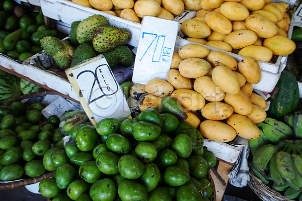 사람없음 JPG 포토 가격 가판 과일 망고 바나나 시장 열대과일 트로피컬아트 판매 필리핀