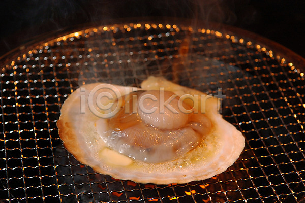 사람없음 JPG 근접촬영 포토 가리비 구이 그릴 음식 일본음식 조개 조개구이 해물요리 해산물