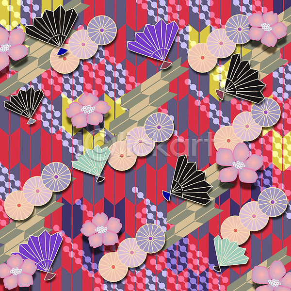 사람없음 AI(파일형식) 일러스트 꽃 꽃무늬 꽃백그라운드 문양 백그라운드 식물패턴 일본전통 자연문양 패턴 플라워패턴