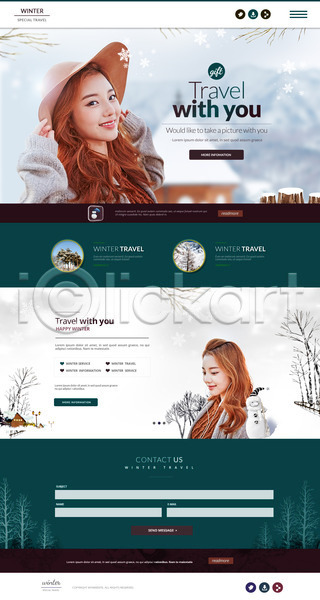 두명 성인 여자 한국인 PSD 사이트템플릿 웹템플릿 템플릿 겨울 겨울여행 나무 눈 홈페이지 홈페이지시안