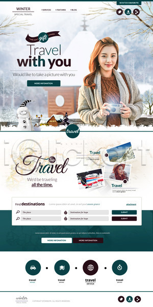두명 성인 여자 한국인 PSD 사이트템플릿 웹템플릿 템플릿 겨울 겨울여행 나무 눈 눈사람 랜딩페이지 카메라 홈페이지 홈페이지시안