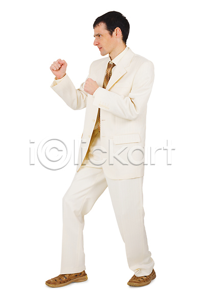 남자 백인 사람 성인 한명 JPG 포토 해외이미지 1 고립 권투 백그라운드 비즈니스 비즈니스맨 빛 세로 재킷 정장 주먹 코트 포즈 해외202004 흰색