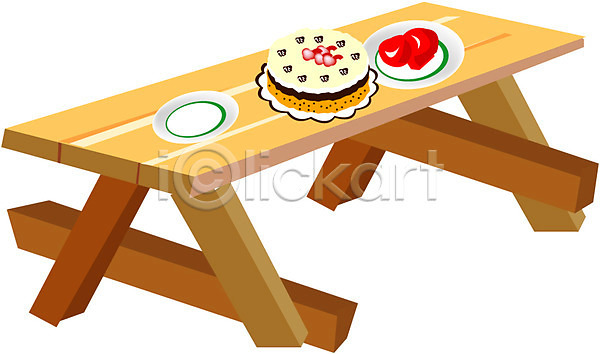 사람없음 EPS 아이콘 식탁 오브젝트 음식 케이크 탁자