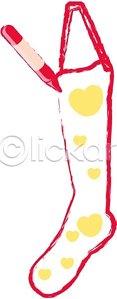 일러스트 그리기 그림 기념일 색연필 양말 연필 옷 크리스마스 클립아트