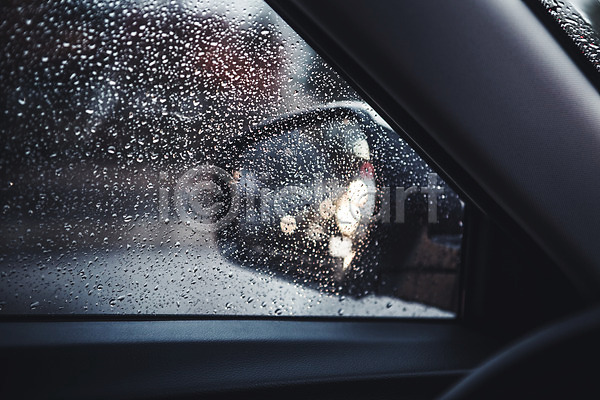 사람없음 JPG 포토 가을(계절) 백그라운드 비(날씨) 빗방울 사이드미러 야외 자동차 주간 차안 창문 풍경(경치) 흐림
