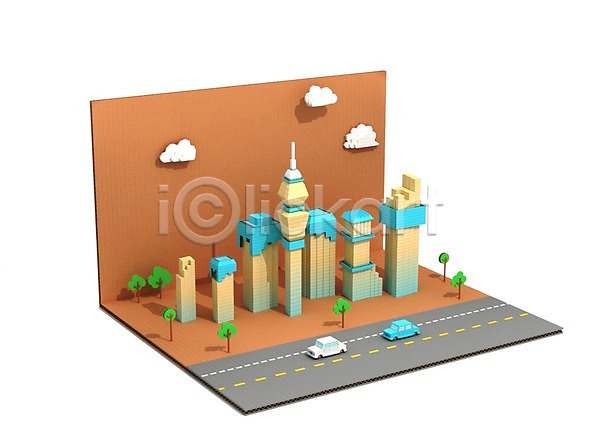 사람없음 3D PSD 디지털합성 편집이미지 3D소스 고층빌딩 구름(자연) 나무 도로 도시 두대 빌딩 승용차 카드(감사) 컴퓨터그래픽