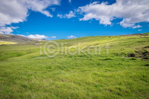 사람없음 JPG 포토 구름(자연) 아이슬란드 야외 유럽 자연 잔디 주간 초원(자연) 트래킹 풍경(경치) 하늘 해외 해외풍경