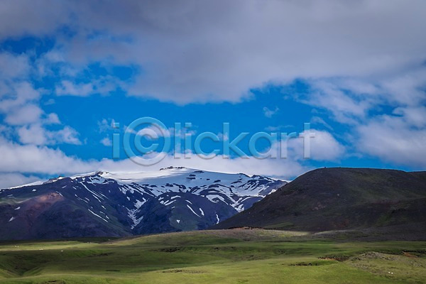 사람없음 JPG 포토 구름(자연) 산 아이슬란드 야외 유럽 자연 주간 초원(자연) 트래킹 풍경(경치) 하늘 해외 해외풍경 흐림