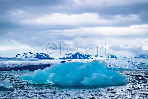 사람없음 JPG 포토 구름(자연) 빙하 산 아이슬란드 야외 요쿨살롱 유럽 자연 주간 풍경(경치) 하늘 해외 해외풍경 호수