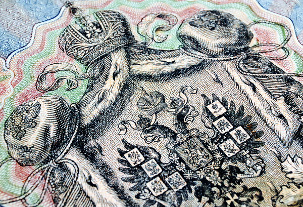 사람없음 JPG 포토 해외이미지 독수리 돈 러시아인 무기 심볼 역사 옛날 오브젝트 왕관 종이 지폐 파편 해외202004