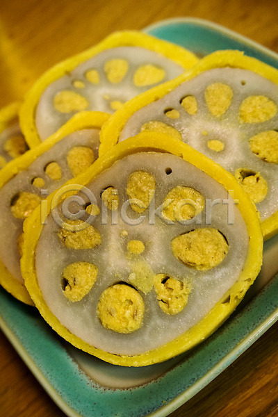사람없음 JPG 포토 노란색 연근 음식 일본음식 접시