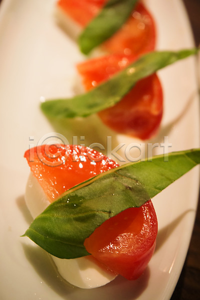 사람없음 JPG 아웃포커스 포토 샐러드 슬라이스 음식 일본음식 잎 접시 치즈 토마토