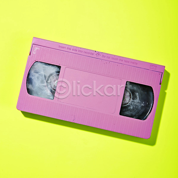 사람없음 JPG 포토 분홍색 비디오테이프 연두색 팝아트 한개