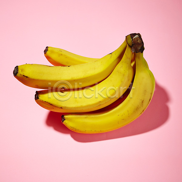 사람없음 JPG 포토 과일 바나나 분홍색 음식 트로피컬아트 팝아트 한송이