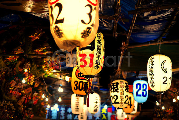 사람없음 JPG 포토 도쿄 상점 신주쿠 야외 일본 일본등 일본문화 일본전통 축제