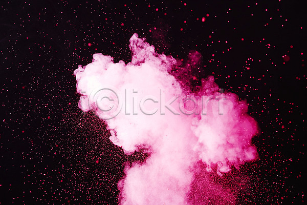 사람없음 JPG 순간포착 포토 가루 검은배경 분해 분홍색 스튜디오촬영 실내 폭발