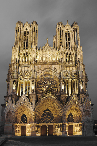 화려 사람없음 JPG 포토 해외이미지 건축물 건축양식 대성당 도시 빛 야간 야외 파리(프랑스) 풍경(경치) 프랑스 해외202004