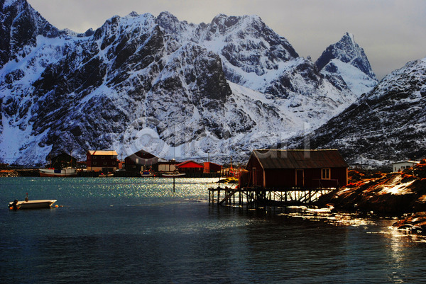 사람없음 JPG 포토 해외이미지 낚시 노르웨이 북극 산 수경재배 어부 여행 여행객 풍경(경치) 피오르 항해 해외202004 호수