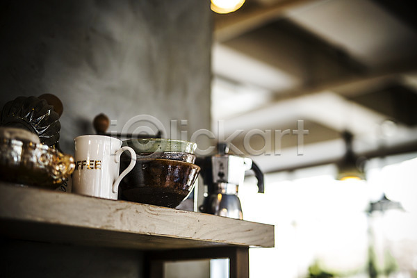 사람없음 JPG 포토 선반 실내 카페 커피 커피잔 커피포트