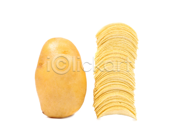 비교 사람없음 JPG 포토 해외이미지 감자 감자칩 과자 실내 쌓기 짠맛 해외202004 흰배경