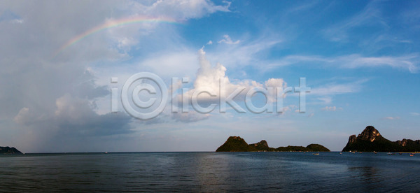 사람없음 JPG 포토 해외이미지 구름 무지개 자연 파란색 하늘 해외202004 해외포토